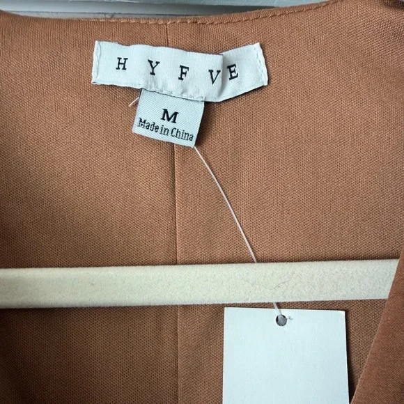 HYFVE Rust Brown Pleated Vest Midi Dress - Picture 3 of 4